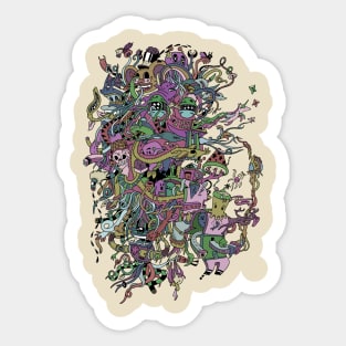 Bearded Face Sticker